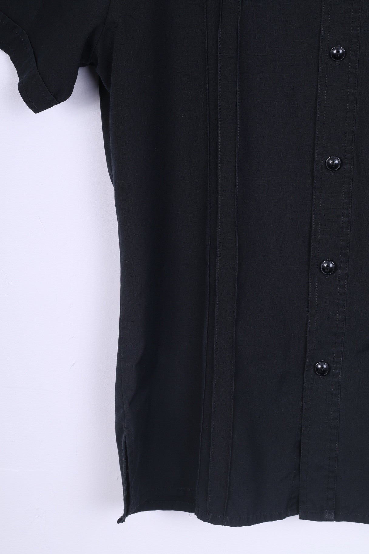 G-Star Mens L Casual Shirt Short Sleeve Black Cotton