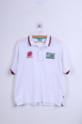Irb Rugby 2007 Mens M Polo Shirt White Cotton France Sport - RetrospectClothes