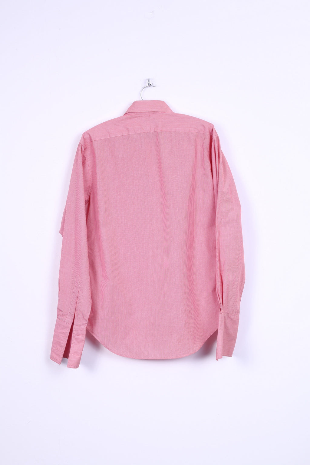 T.M Lewin Mens 16 35 XL Casual Shirt Long Sleeve Check Red Fully Fitted Cotton Cufflinks