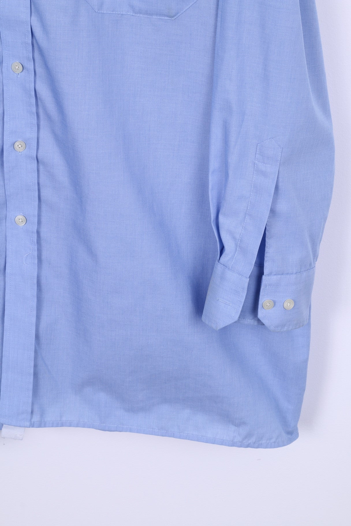 Paul Finley Mens XXL 45 Casual Shirt Blue Long Sleeve Cotton