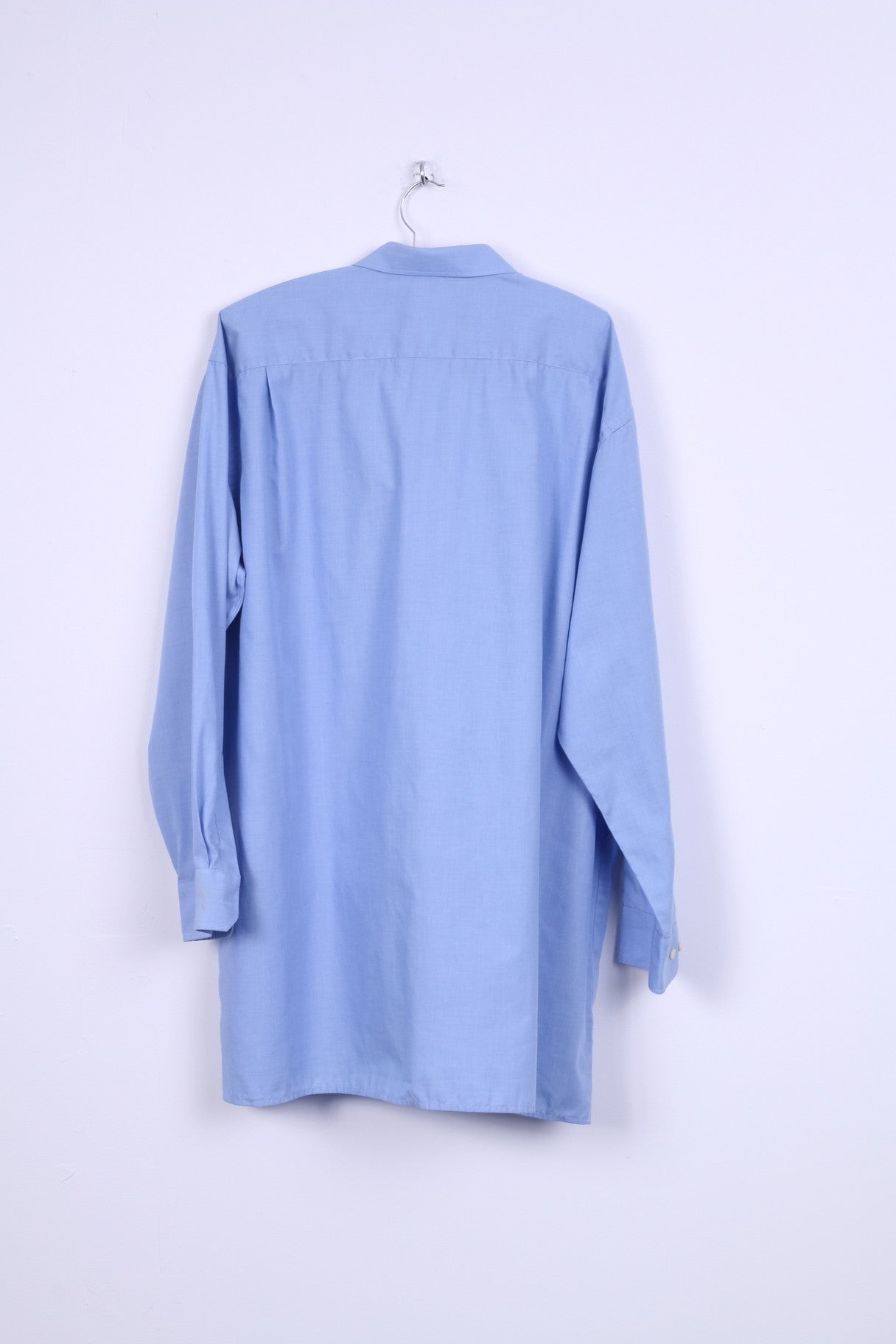 Paul Finley Mens XXL 45 Casual Shirt Blue Long Sleeve Cotton