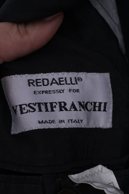 REDAELLI Mens 48 M Jacket Charcoal Vintage Wool Vestifranchi Italy Blazer
