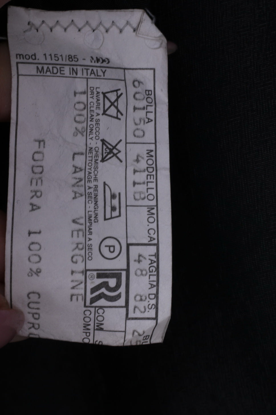 REDAELLI Mens 48 M Jacket Charcoal Vintage Wool Vestifranchi Italy Blazer