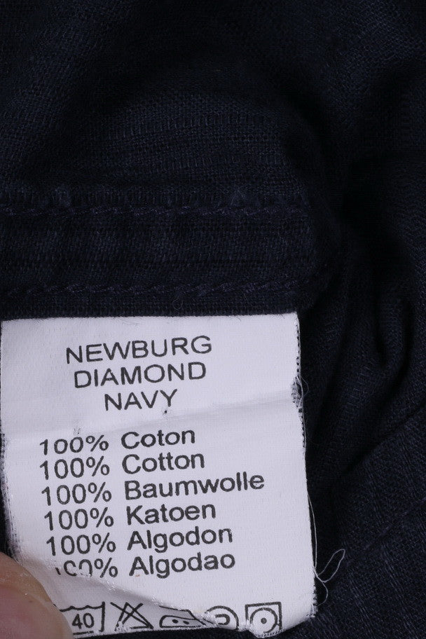 Lee Cooper Camicia casual da uomo L in cotone verde scuro a maniche lunghe a righe