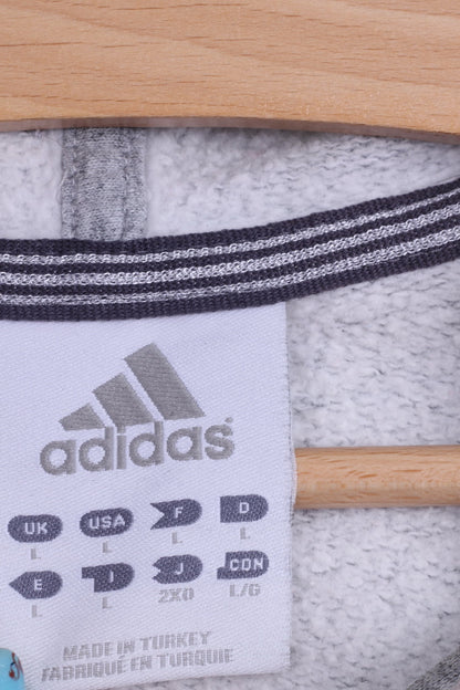 Adidas Sweat à capuche L pour homme Gris Coton Spar Stars Squad Sweat à capuche