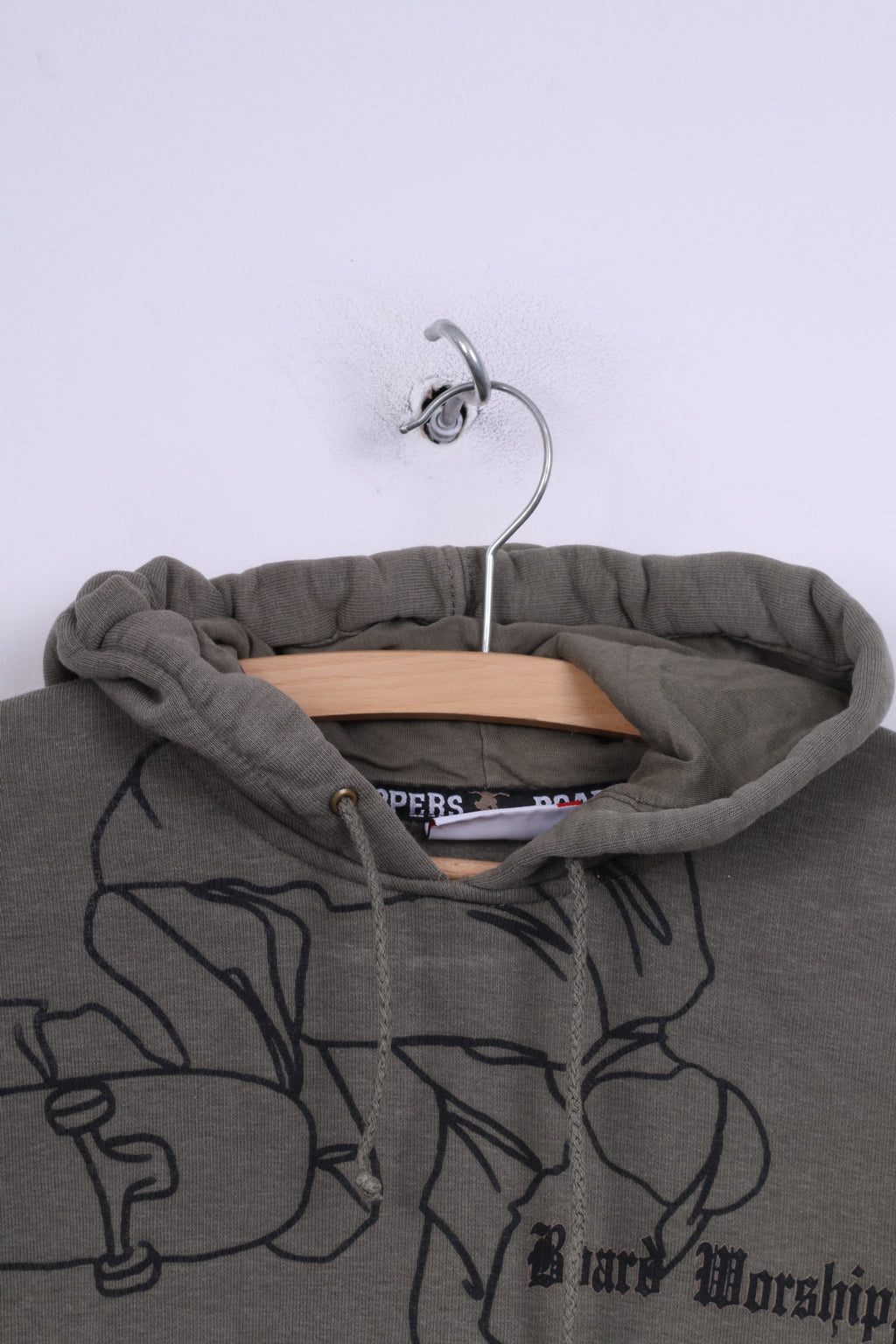 Beat Wear Ragazzi 164 S Felpa Grafica Maglione con cappuccio Adoratori di bordo Verde Abbigliamento sportivo Cotone