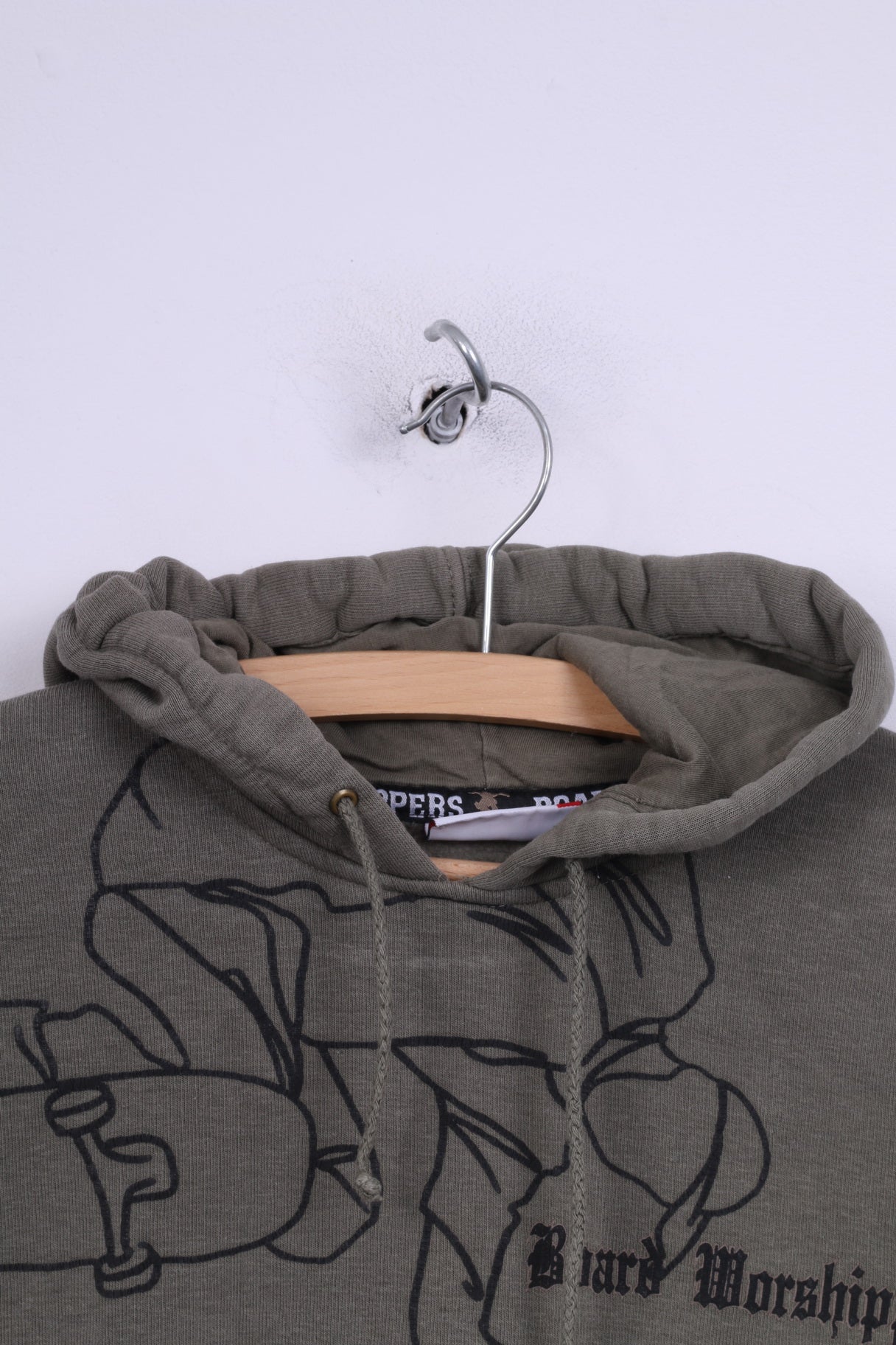 Beat Wear Ragazzi 164 S Felpa Grafica Maglione con cappuccio Adoratori di bordo Verde Abbigliamento sportivo Cotone