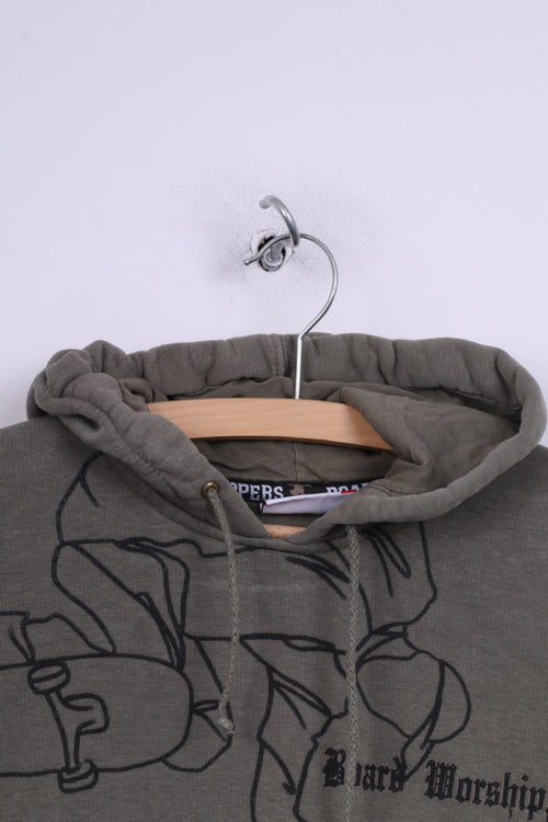 Beat Wear Garçons 164 S Sweat Graphique Pull À Capuche Board Worshipers Vert Sportswear Coton