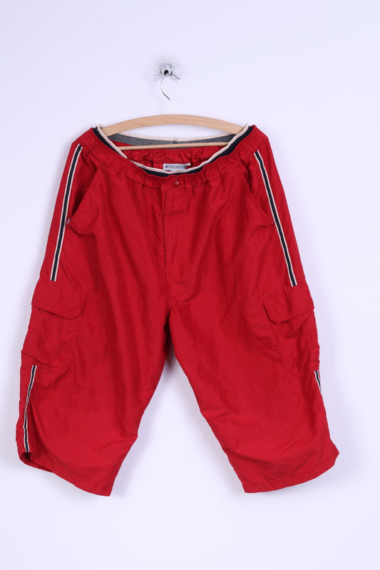 SR430NRO Pantaloncini da uomo L rossi Pantaloni sportivi da allenamento al ginocchio