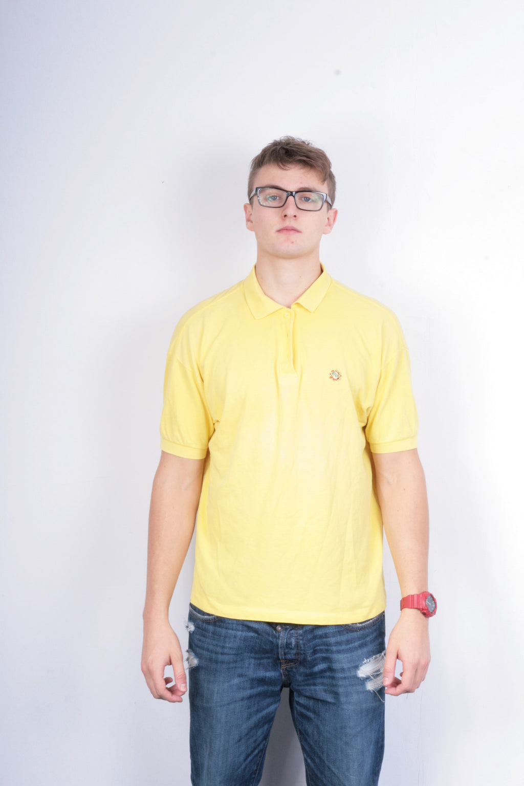 Mauritius Mens XL Polo Shirt Yellow Short Sleeve Cotton - RetrospectClothes