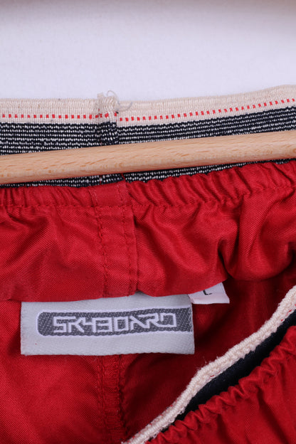 SR430NRO Pantaloncini da uomo L rossi Pantaloni sportivi da allenamento al ginocchio
