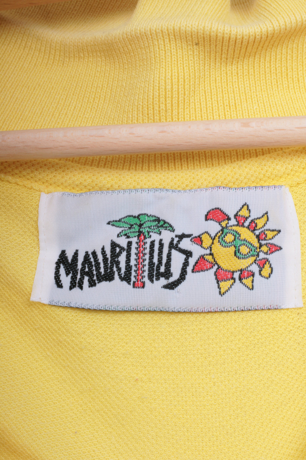 Mauritius Mens XL Polo Shirt Yellow Short Sleeve Cotton - RetrospectClothes