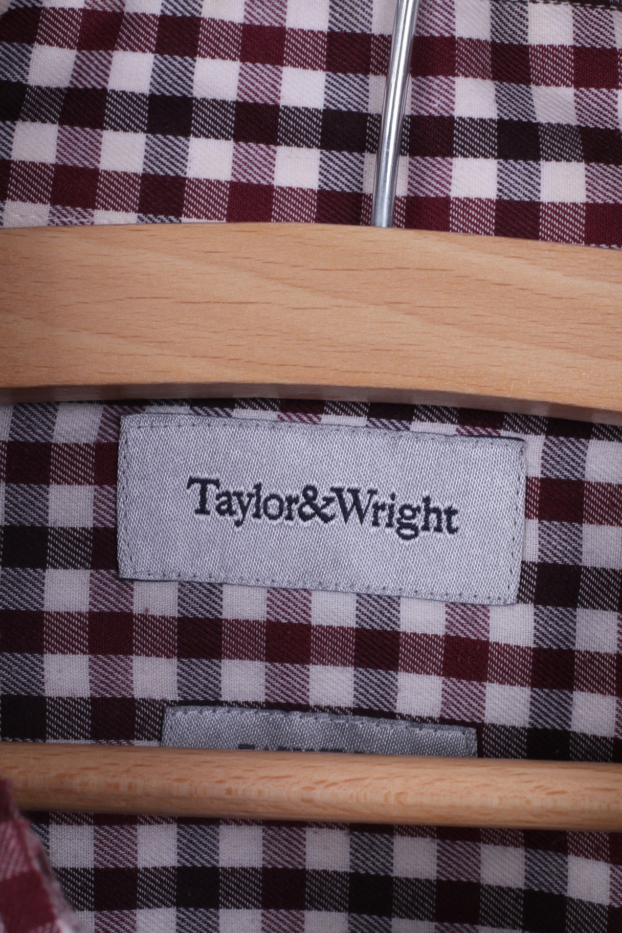 Taylor&amp;Wright Camicia Casual da Uomo 18 Maniche Lunghe Marrone Facile da Stirare