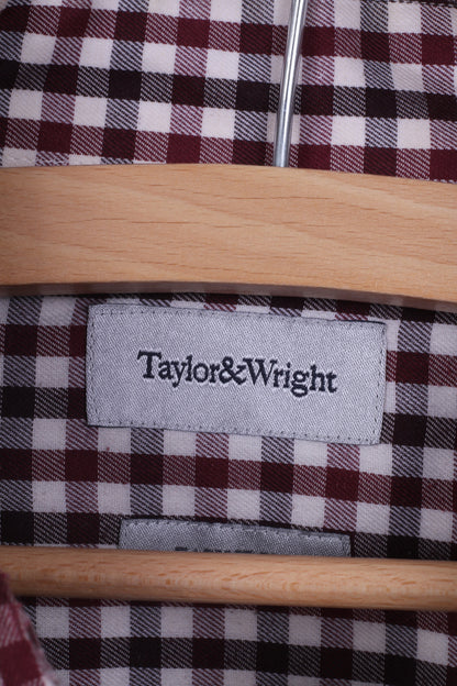 Taylor&amp;Wright Chemise décontractée à manches longues pour homme Marron Repassage facile