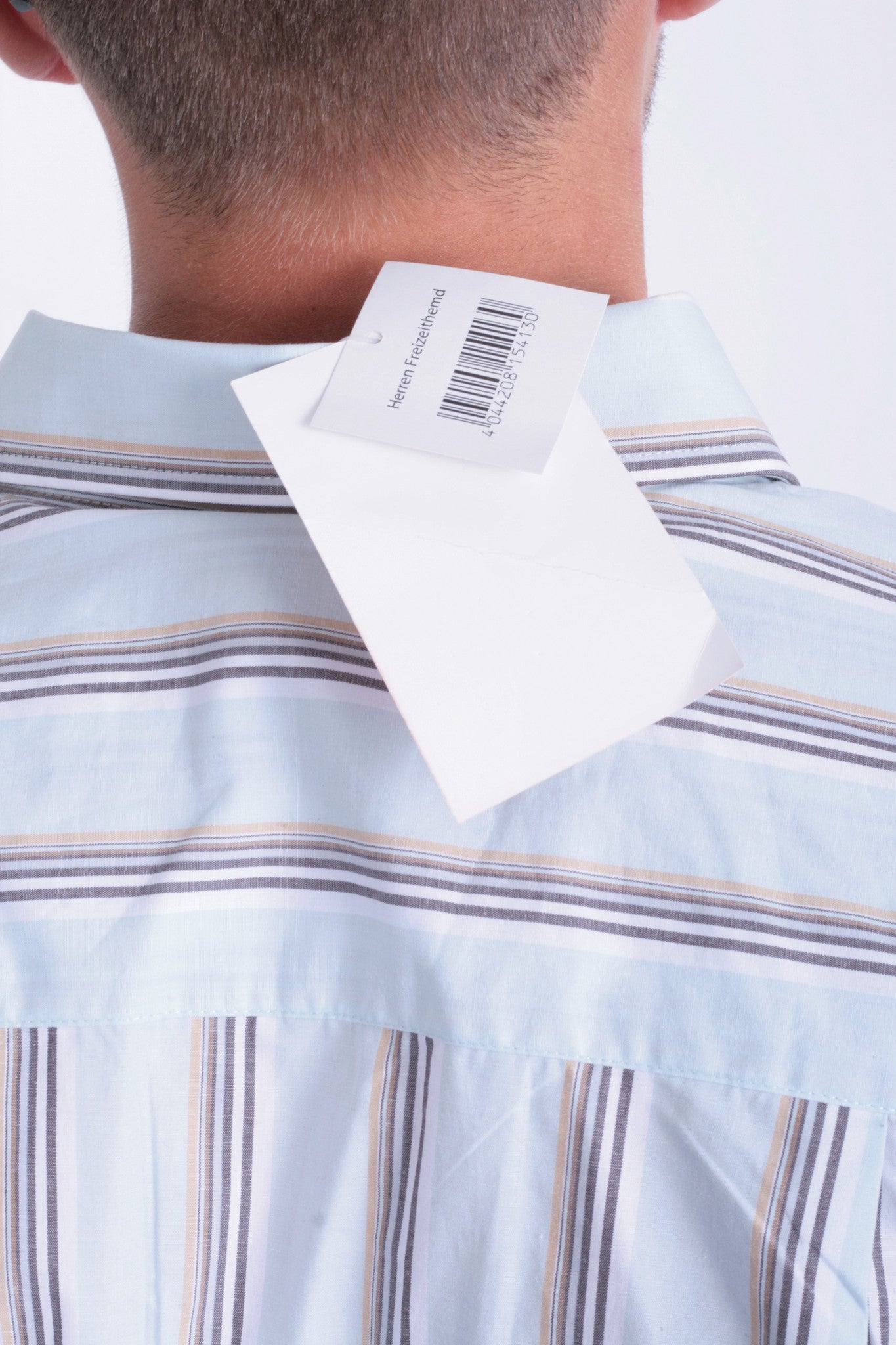 New Mens Classic Mens 52 XL Casual Shirt Short Sleeve Striped Blue Cotton - RetrospectClothes