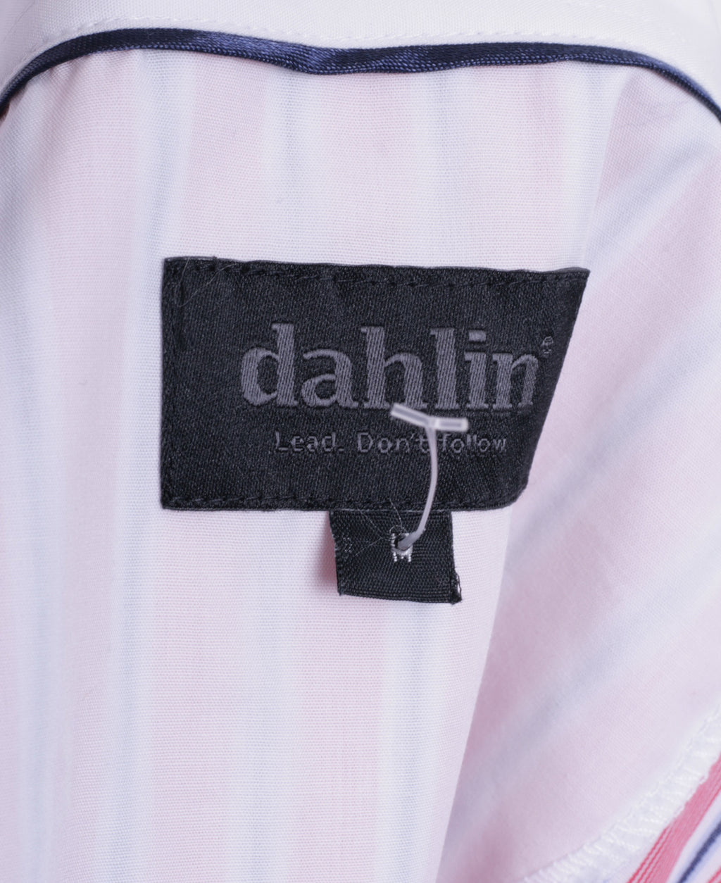 Dahlin Mens M Casual Shirt Striped Red Buttons Down Long Sleeve - RetrospectClothes