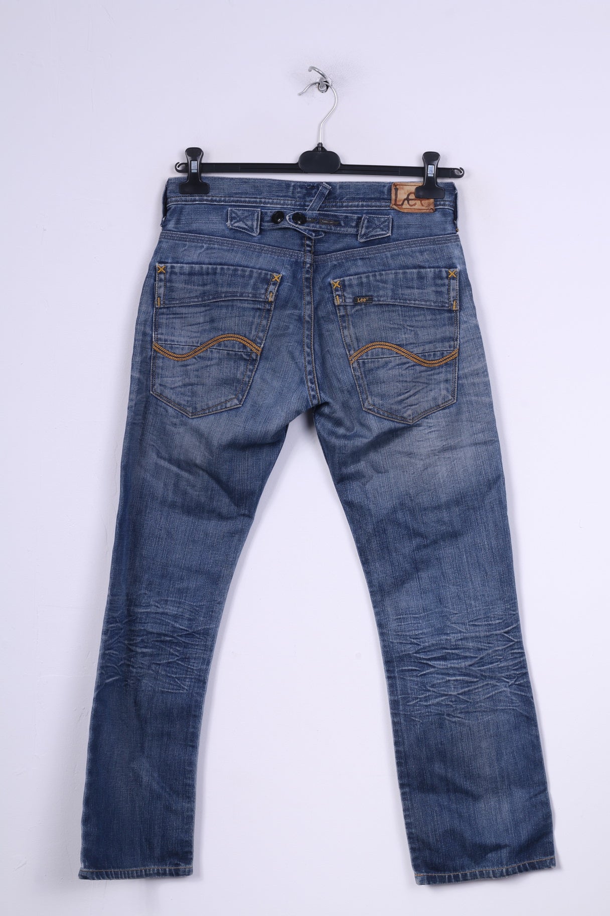 Lee Mens W 32 Trousers Blue Jeans Denim Cotton Straight Leg Pants