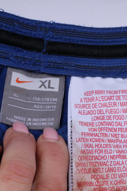 Nike Boys XL 13-15 Age 158-170 Trousers Blue FC Barcelona Bottoms Sportswear Pants