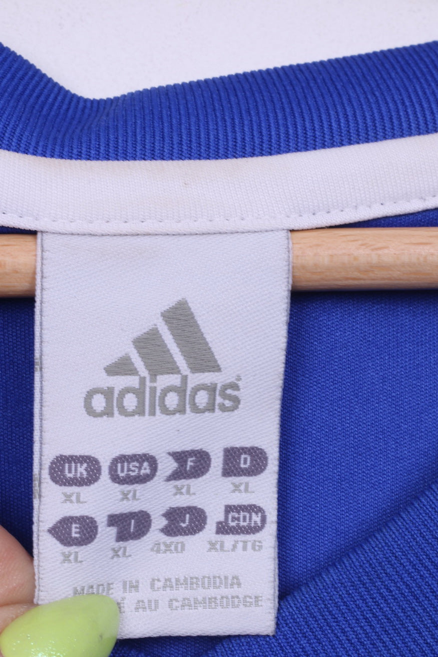 Top da allenamento sportivo in maglia blu da uomo Adidas XL 