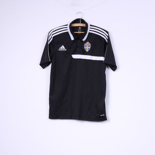 Adidas Svenska Fotbollförbundet Homme M Polo Sportswear Top Football Club Noir 