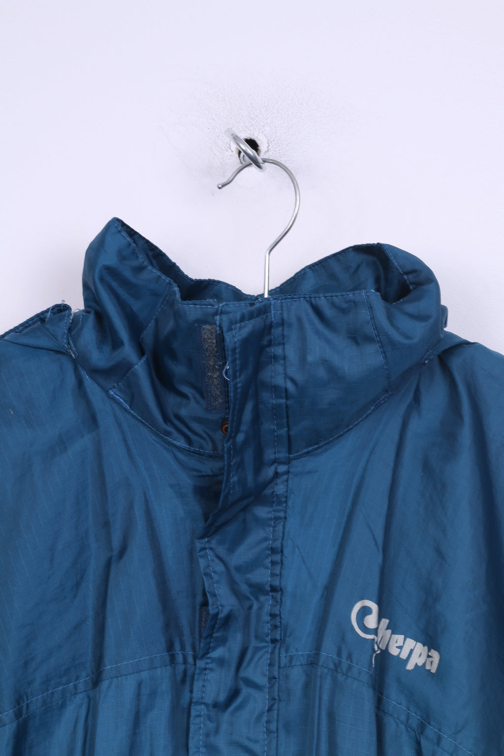 Sherpa Mens XL Rain Jacket Hooded Dark Turquoise Full Zipper Outdoor