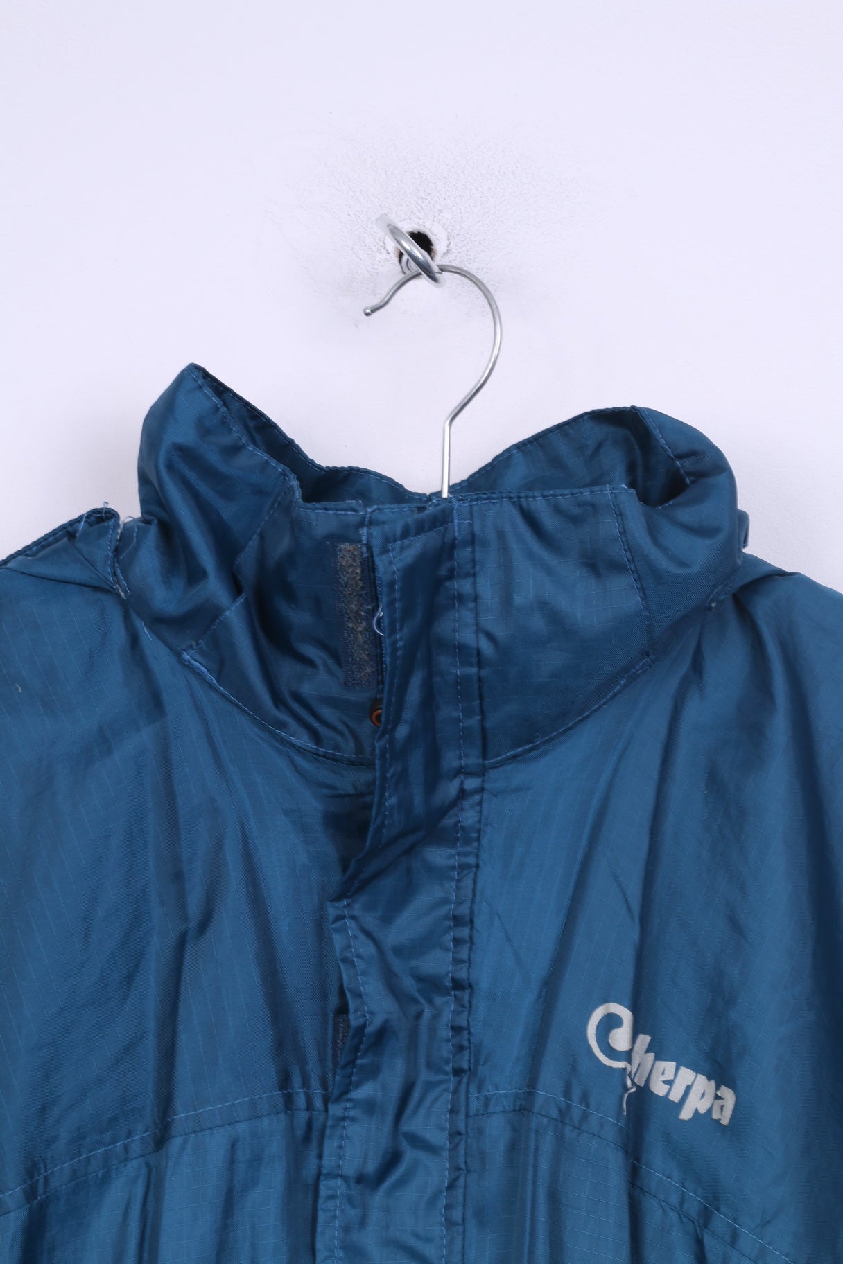 Sherpa Mens XL Rain Jacket Hooded Dark Turquoise Full Zipper Outdoor