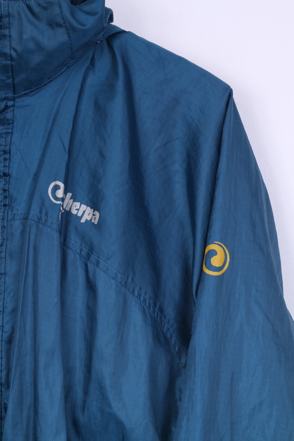 Sherpa Mens XL Rain Jacket Hooded Dark Turquoise Full Zipper Outdoor