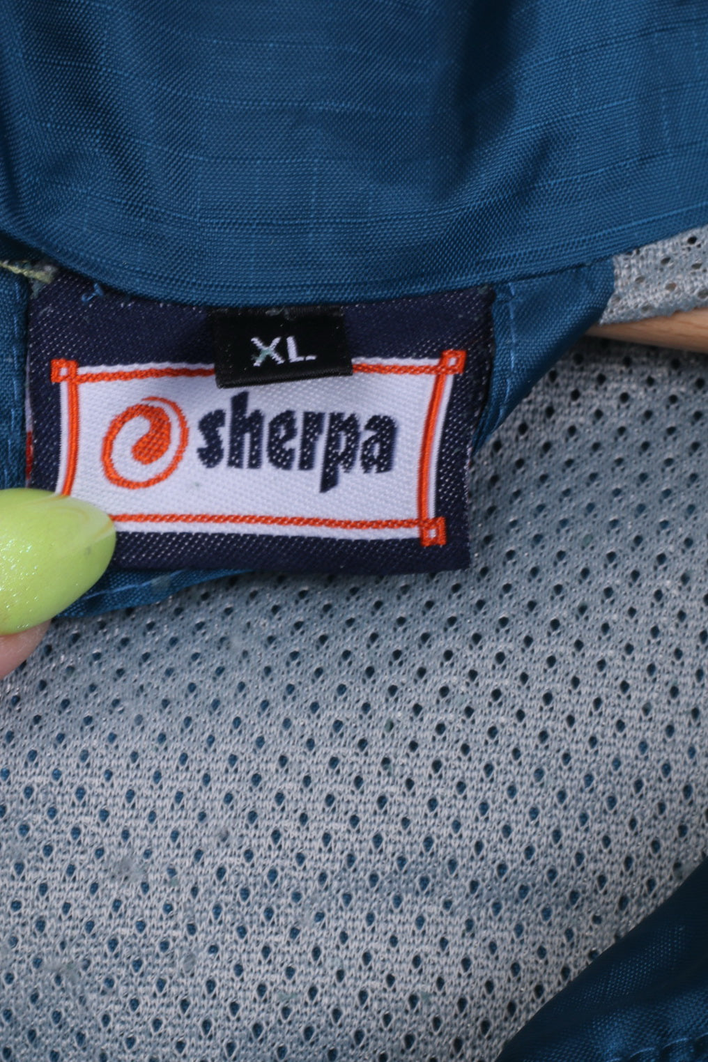 Sherpa Mens XL Rain Jacket Hooded Dark Turquoise Full Zipper Outdoor