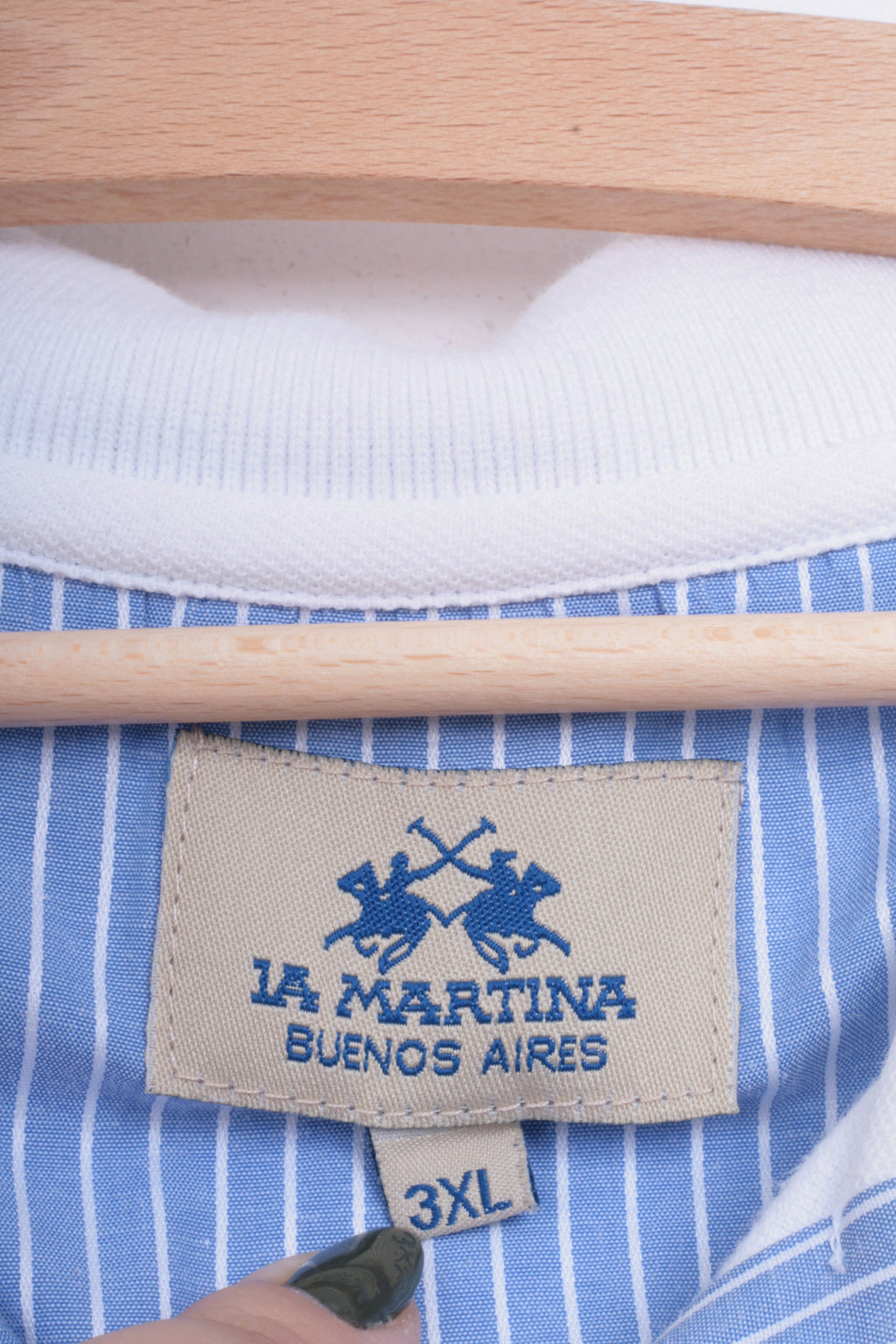La Martina Mens 3XL Polo Shirt White Argentino Buenos Aires Cotton - RetrospectClothes