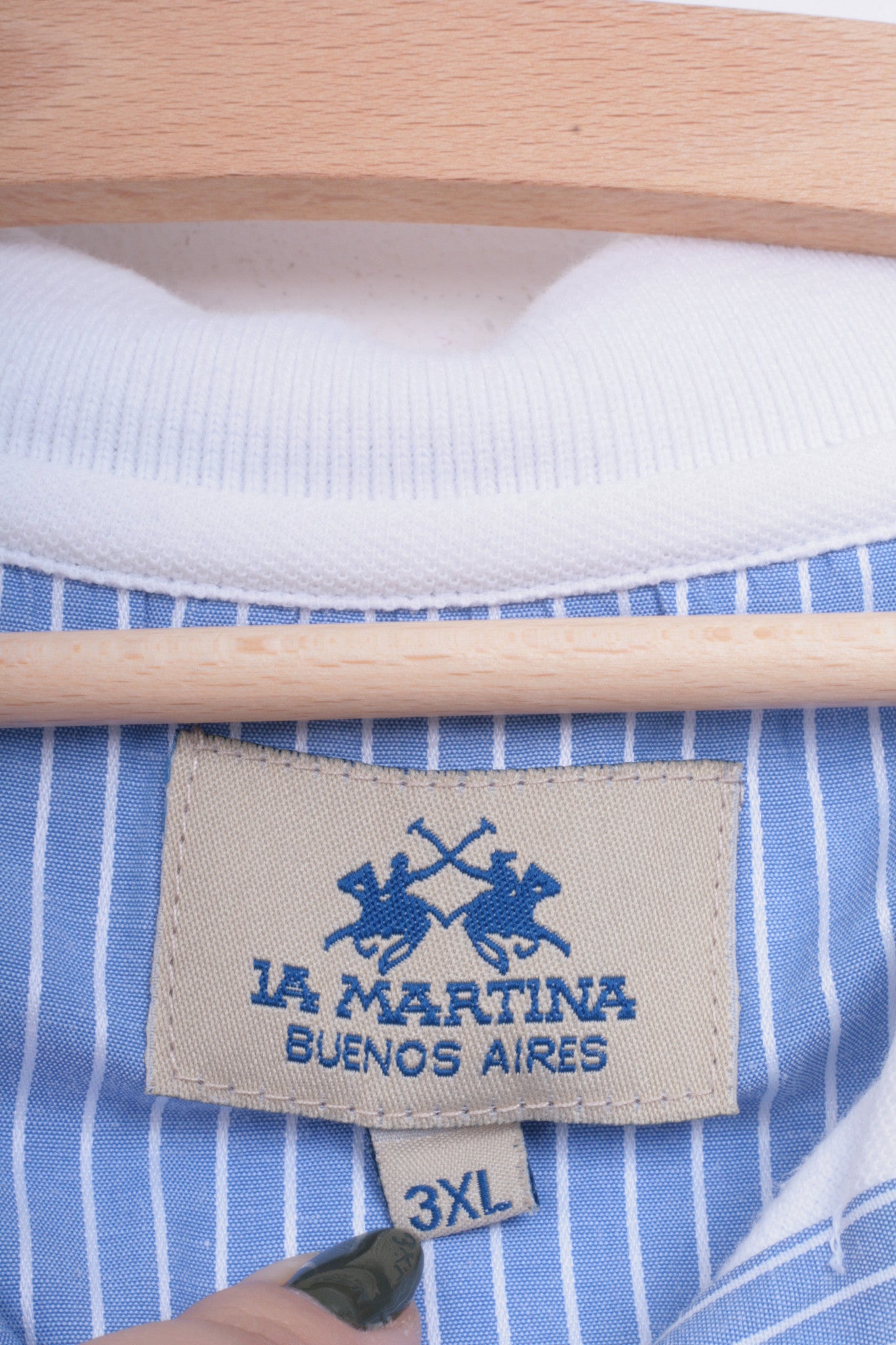 La Martina Mens 3XL Polo Shirt White Argentino Buenos Aires Cotton - RetrospectClothes