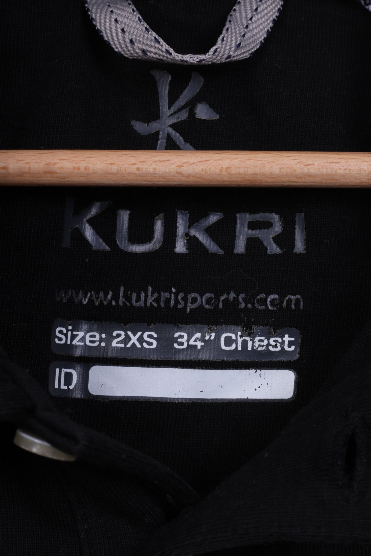 Kukri Mens 2XS (XS) Polo Shirt Black Cotton Short Sleeve Sportswear Top