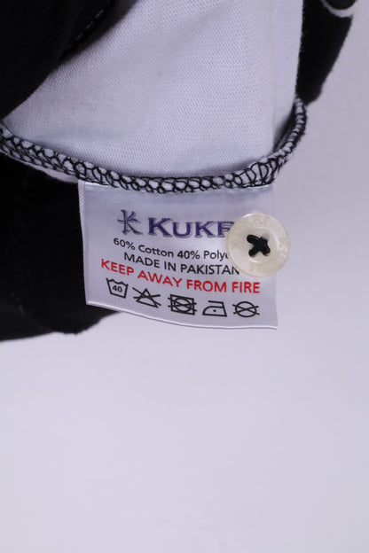 Kukri Mens 2XS (XS) Polo Shirt Black Cotton Short Sleeve Sportswear Top