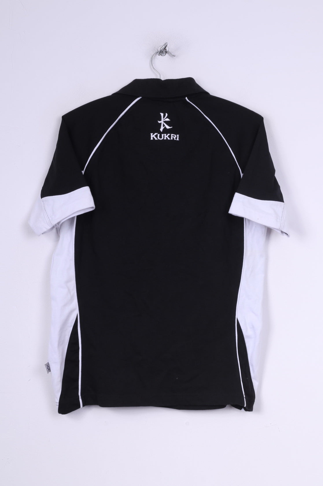 Kukri Mens 2XS (XS) Polo Shirt Black Cotton Short Sleeve Sportswear Top