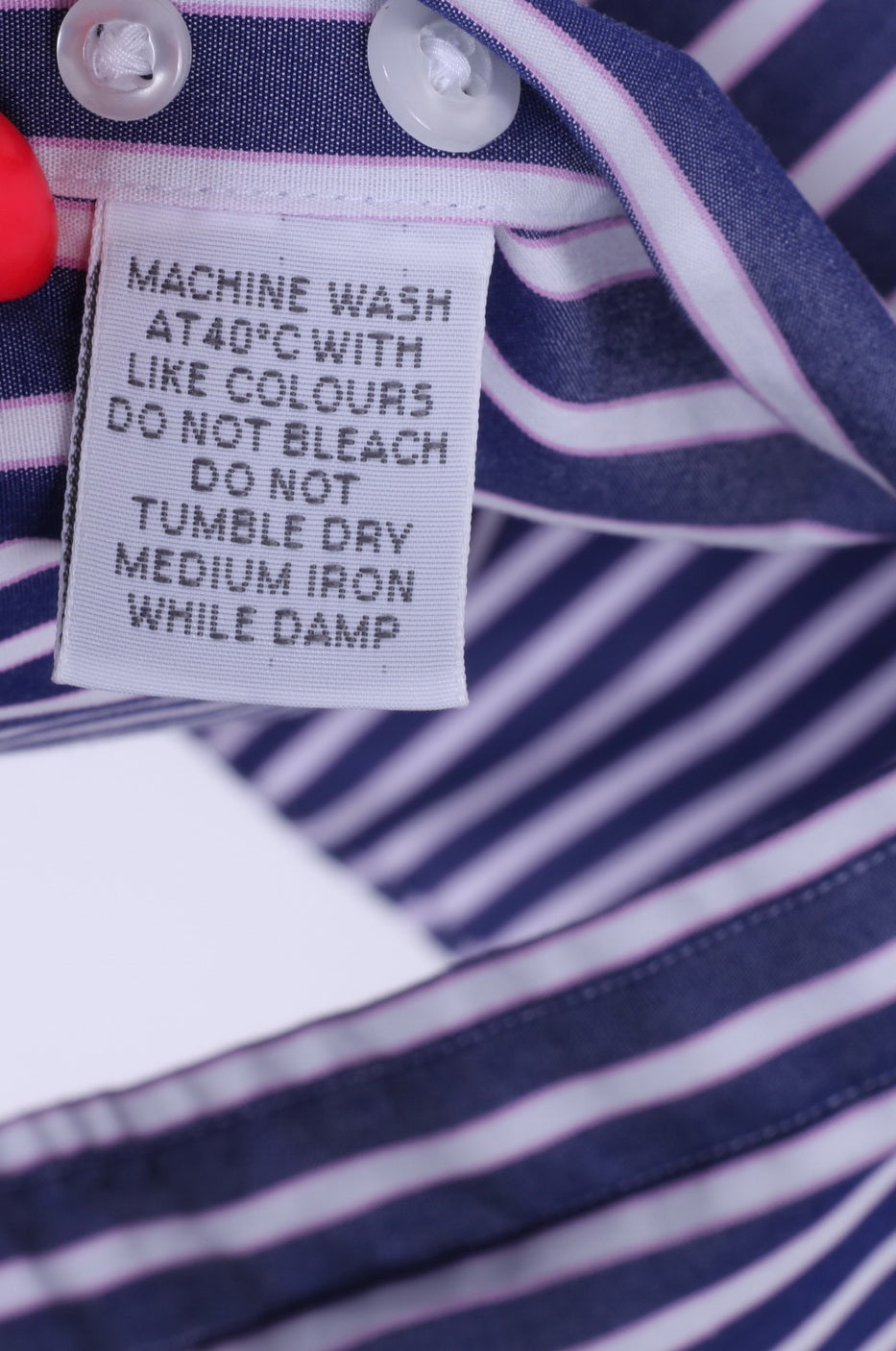 TM Lewin Chemise formelle pour homme en coton rayé bleu 36 15,5 S entièrement ajustée