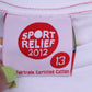 Sport Relief 2012 Boys 13 Yrs Graphic Shirt White Cotton