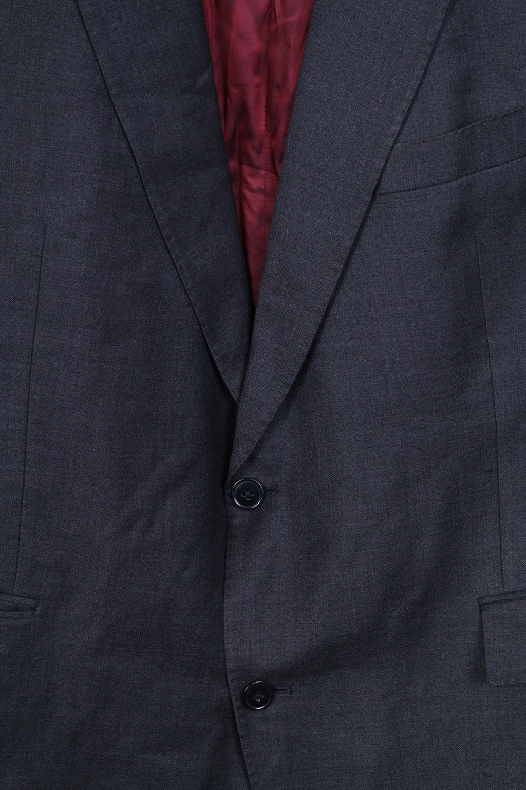 Giacca da uomo Van Kollem 48 L Blazer grigio scuro monopetto in lana vintage