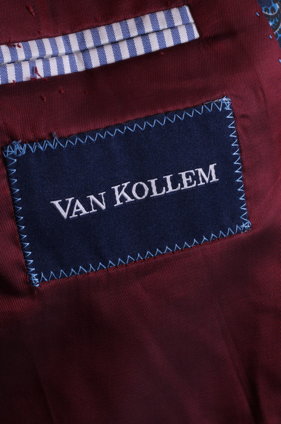 Giacca da uomo Van Kollem 48 L Blazer grigio scuro monopetto in lana vintage