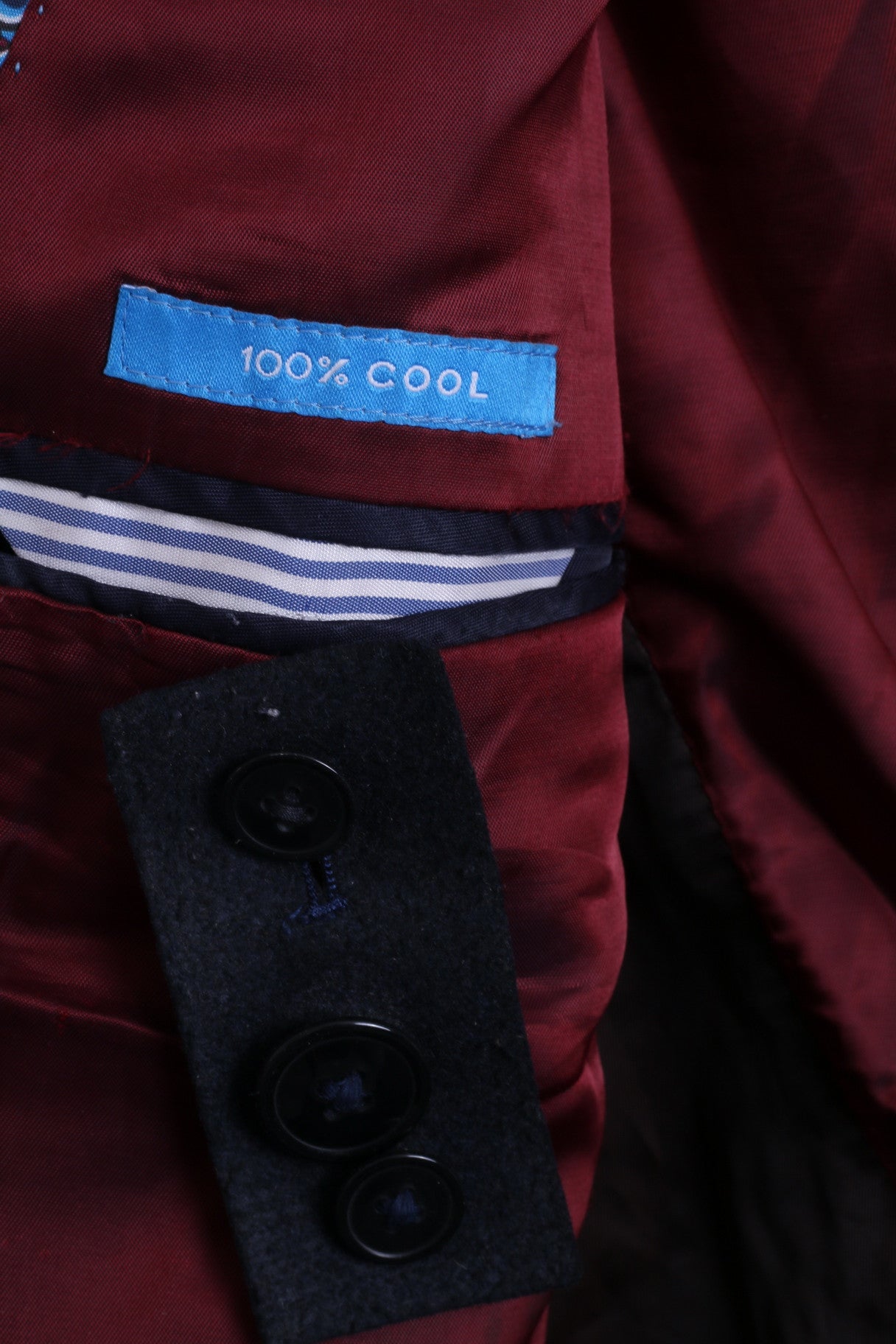 Giacca da uomo Van Kollem 48 L Blazer grigio scuro monopetto in lana vintage