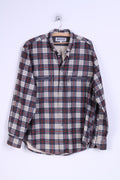 Aesse Camicia casual da uomo L Attrezzatura tecnica a quadri Manica lunga