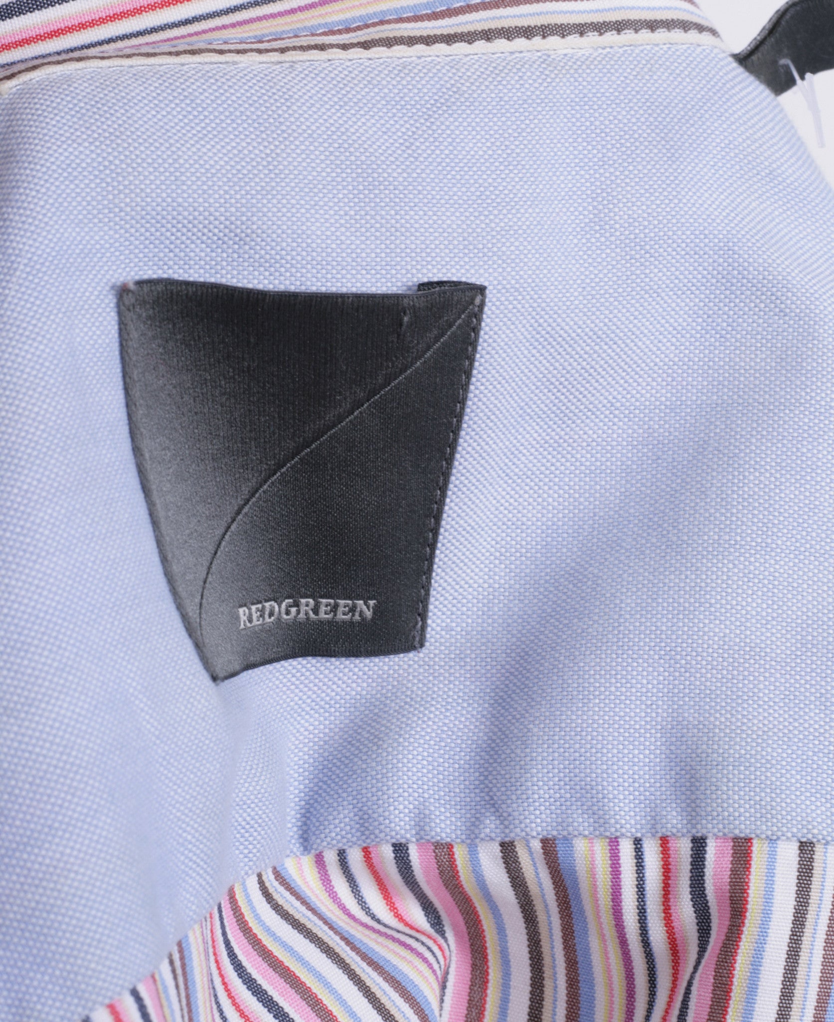 Redgreen Mens L Casual Shirt Striped Multi Colour Cotton - RetrospectClothes