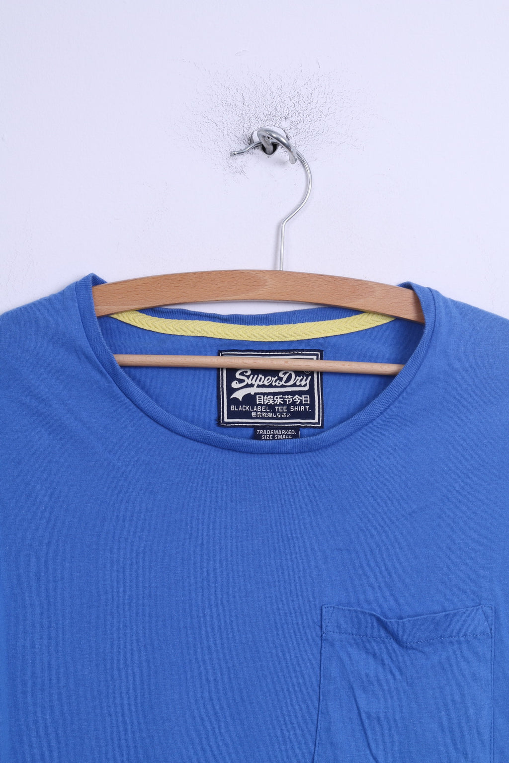 Superdry Womens S T-Shirt Blue Cotton Crew Neck Shirt Top Sport