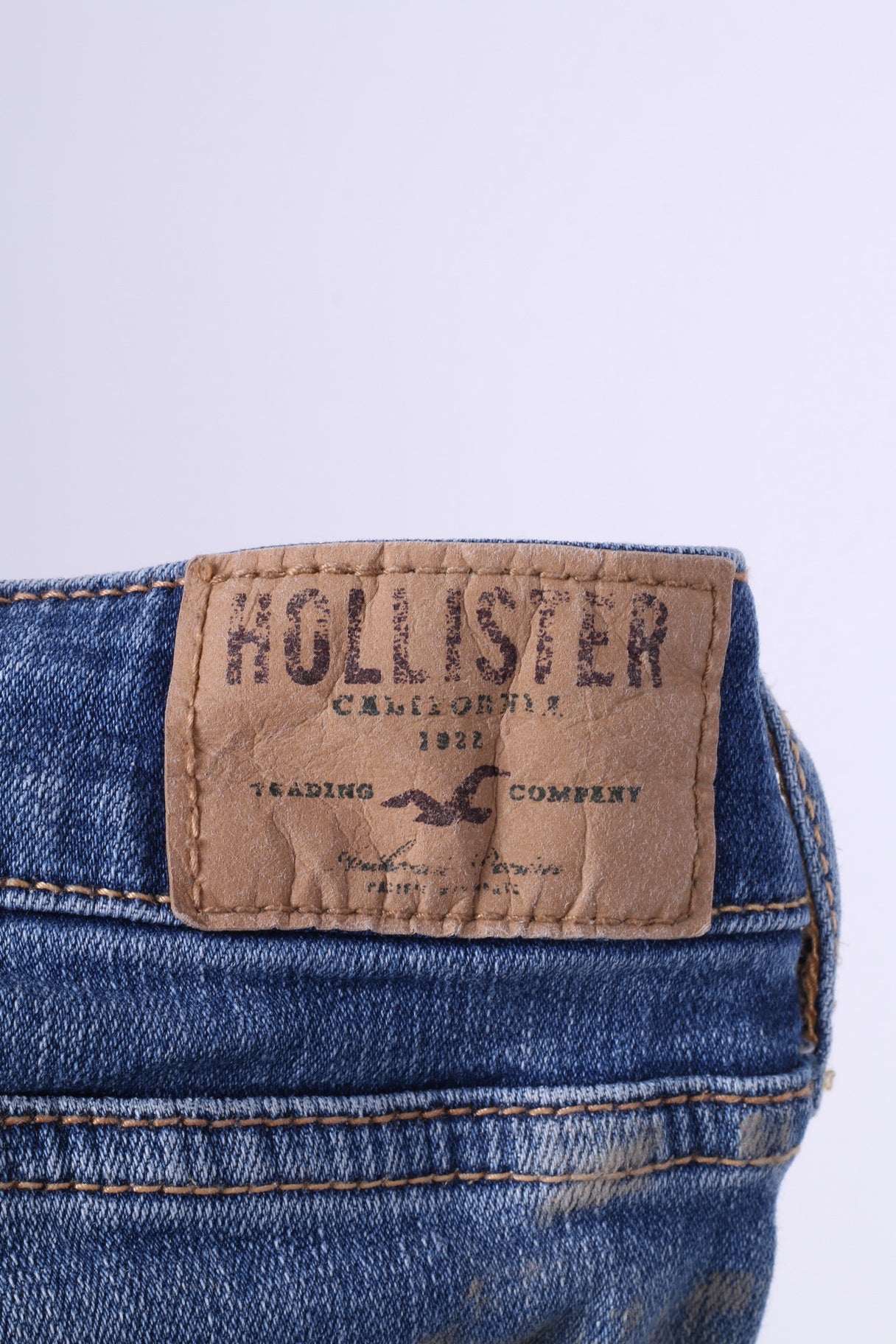 Hollister Femme 26 Jeans Pantalon Bleu Denim Coton Long Pantalon Classique