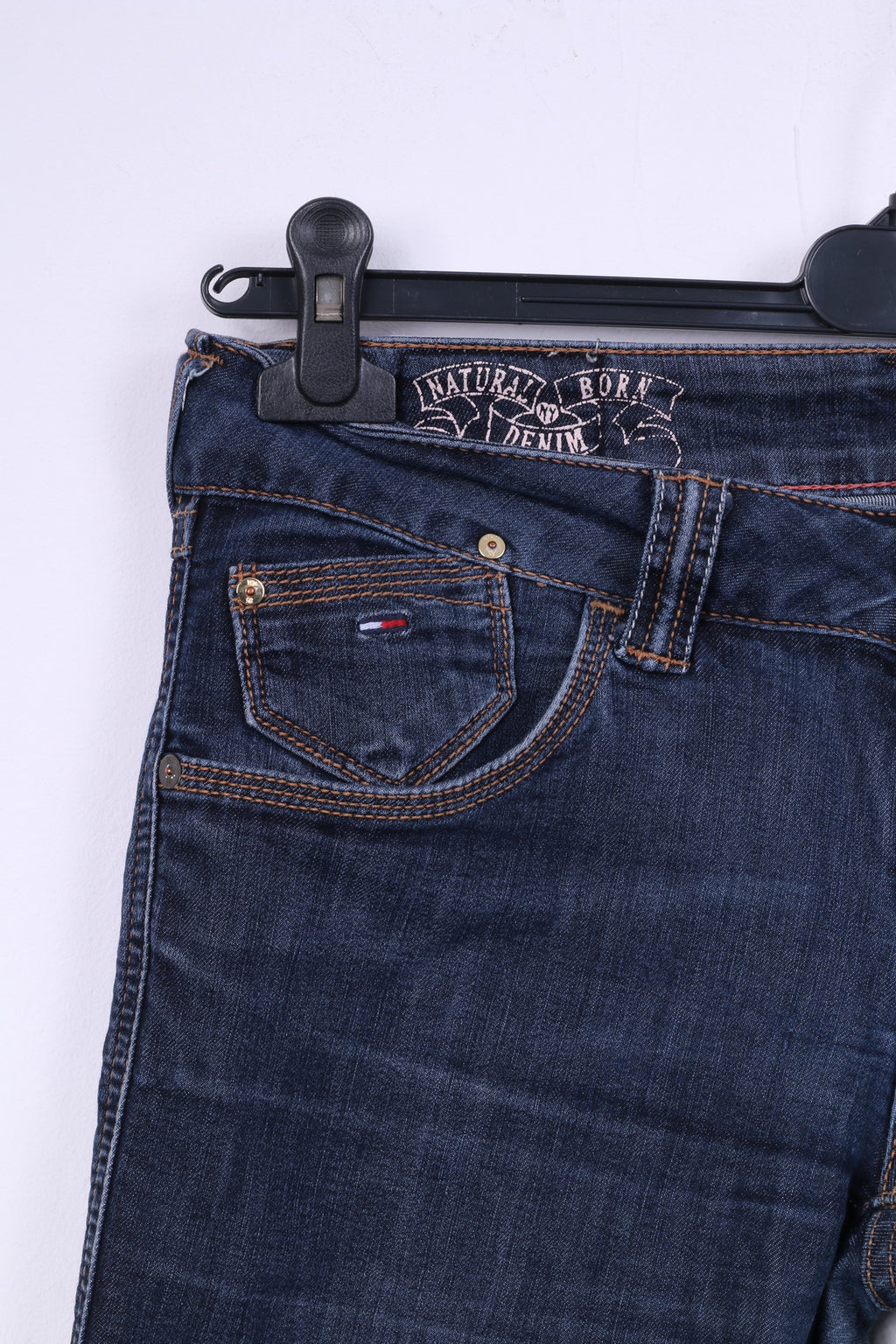 Hilfiger Denim Pantalon Femme W29 L32 Jean Bleu Marine Coton Sophie Slim Niceville Strech