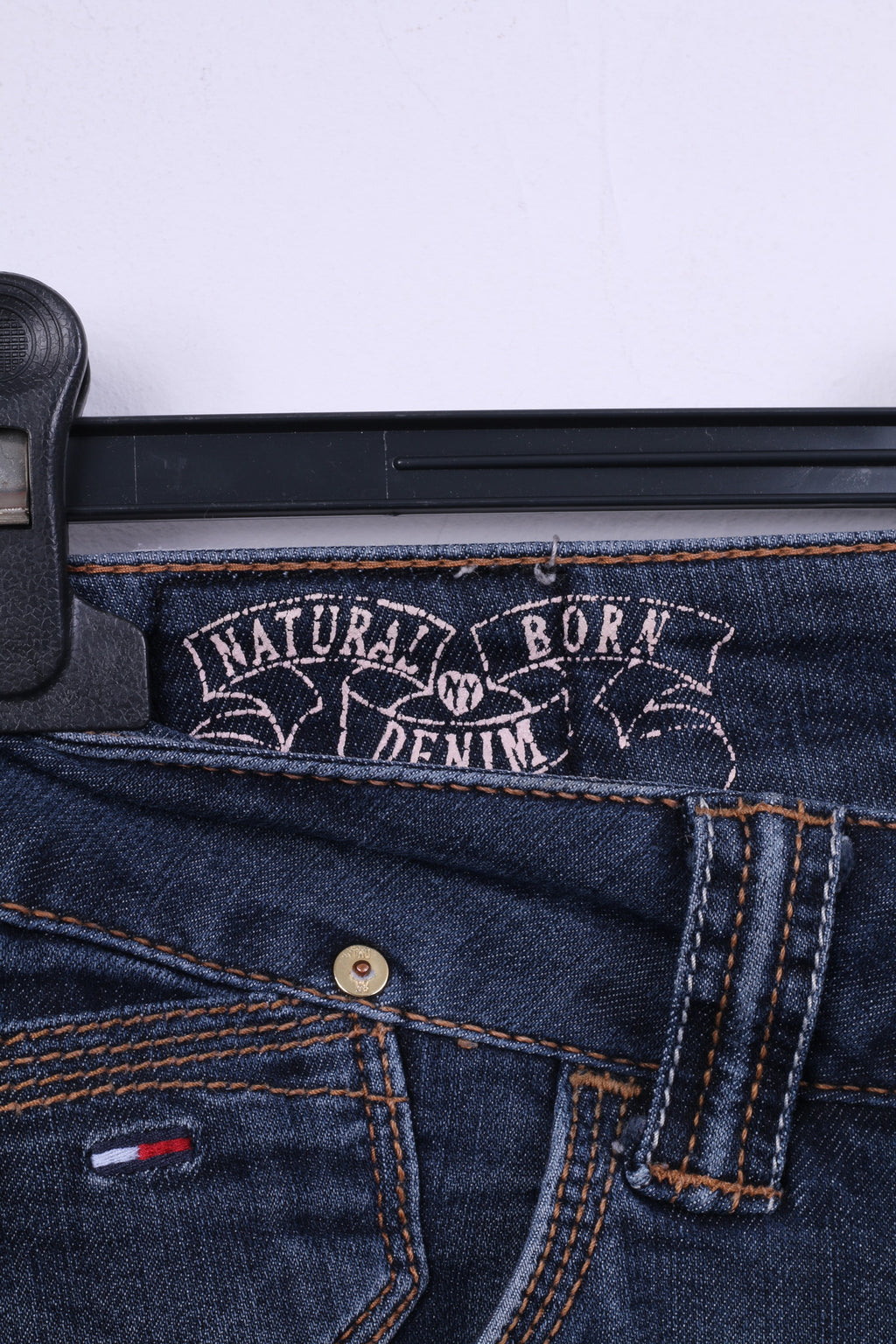 Hilfiger Denim Pantalon Femme W29 L32 Jean Bleu Marine Coton Sophie Slim Niceville Strech