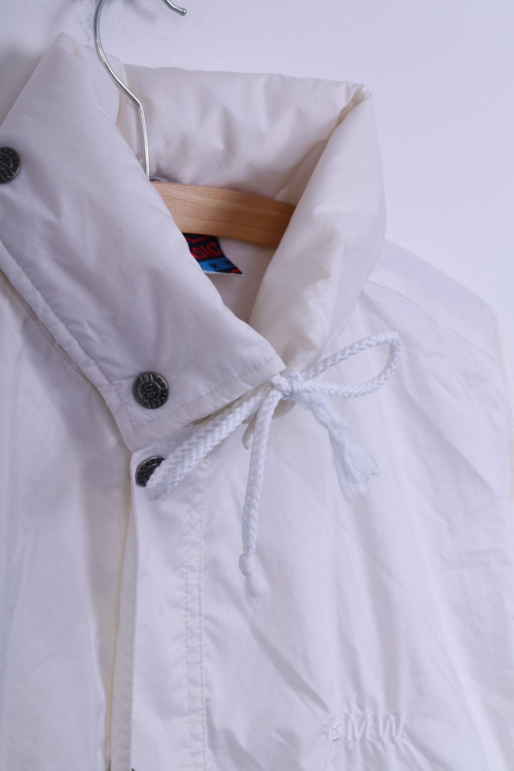 Giacca US Basic da donna L, in nylon color crema, impermeabile, con cerniera BMW, parte superiore leggera