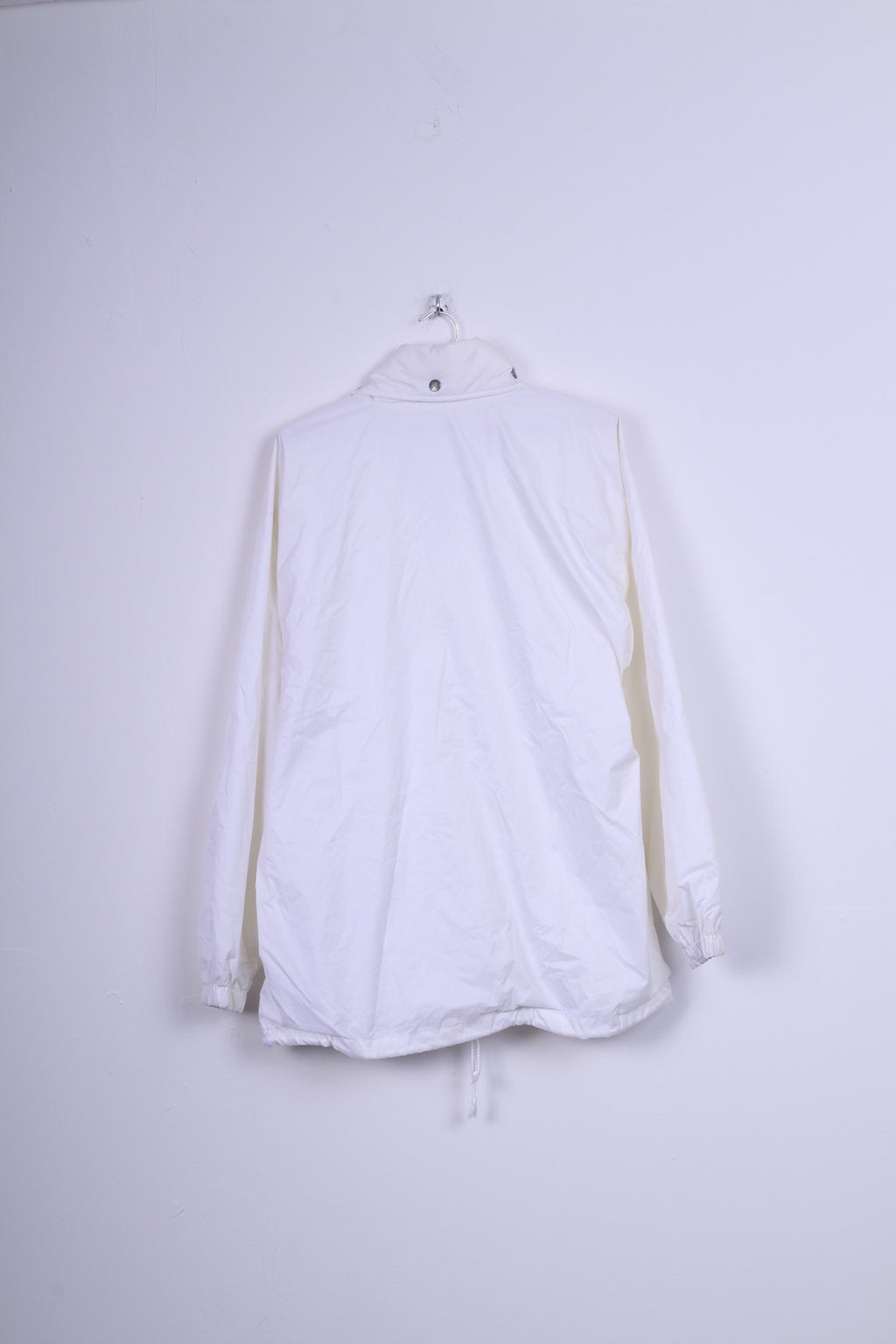 Giacca US Basic da donna L, in nylon color crema, impermeabile, con cerniera BMW, parte superiore leggera