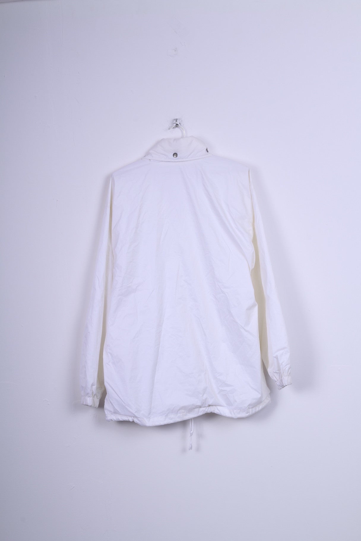 Giacca US Basic da donna L, in nylon color crema, impermeabile, con cerniera BMW, parte superiore leggera