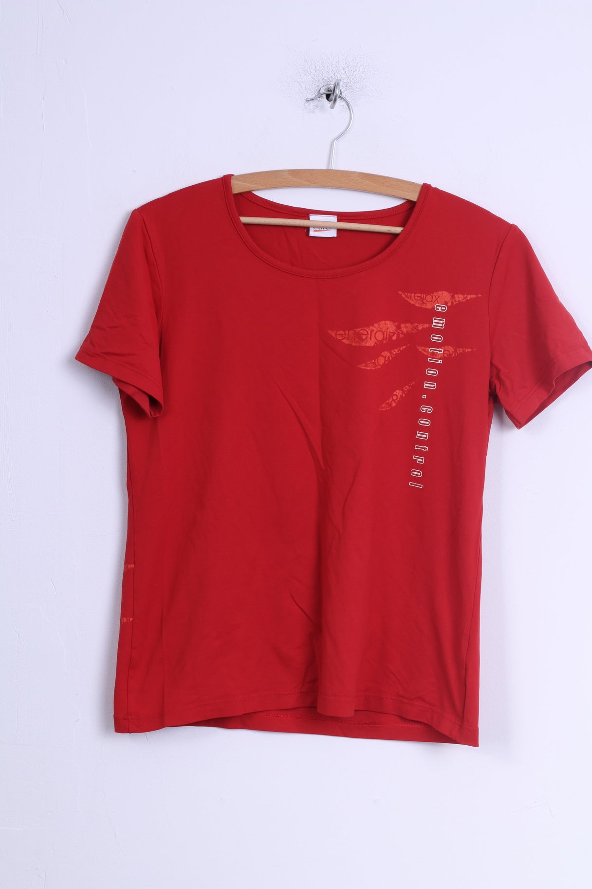 Etirel Womens M Shirt Red Stretch Emotion Control Sport Training Top