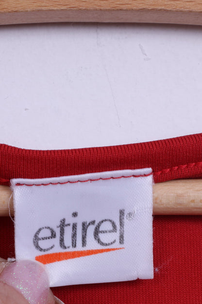 Etirel Womens M Shirt Red Stretch Emotion Control Sport Training Top