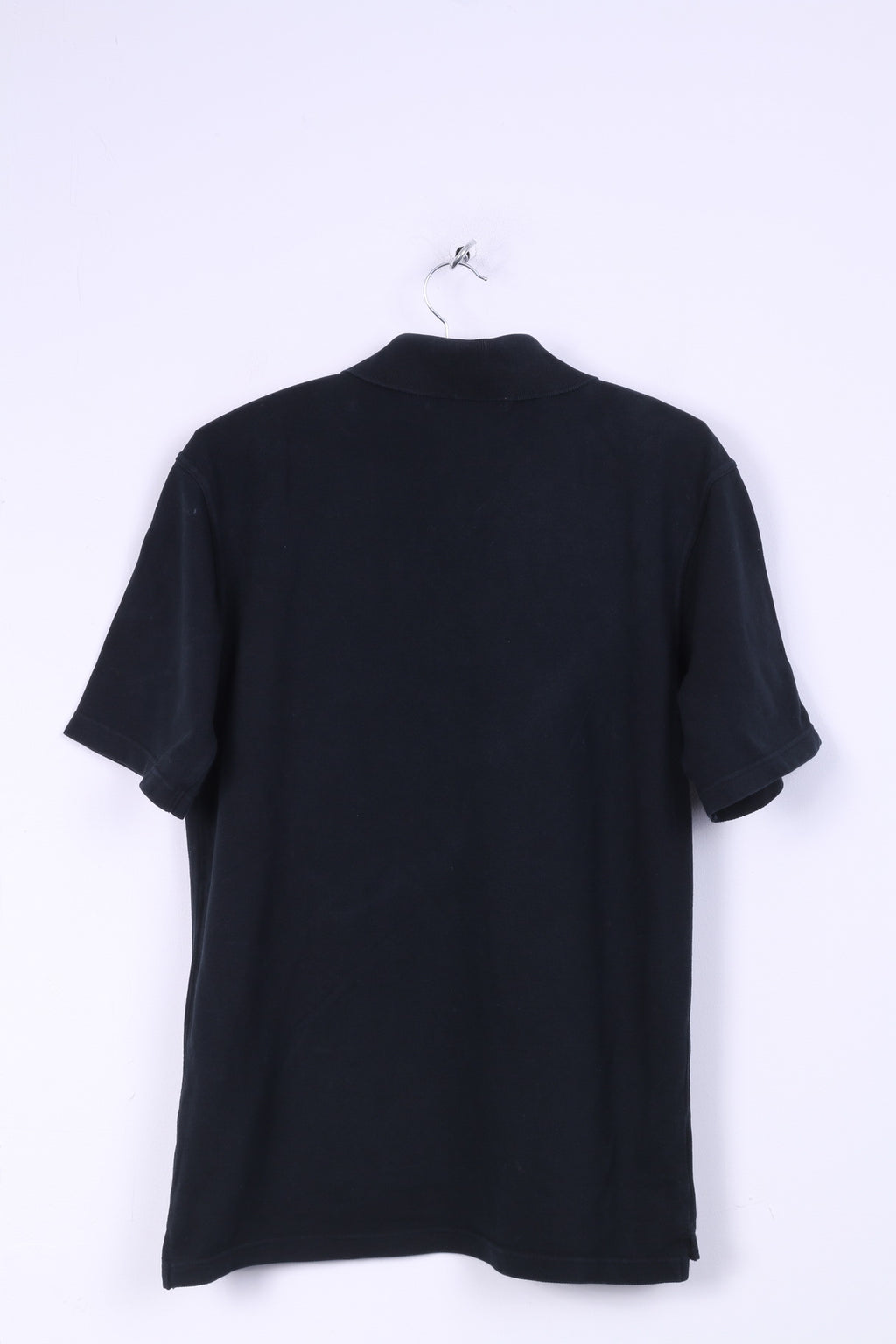 Barbour Mens M Polo Shirt Black Cotton Casual Plain Top